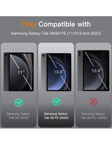 Funda con Teclado para Galaxy Tab S9 FE 10.9'' 2023 - Negro