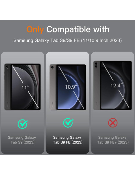 Funda con Teclado para Galaxy Tab S9 FE 10.9'' 2023 - Negro