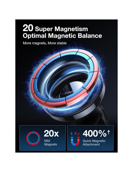 Soporte de Coche MagSafe AKESEPE para iPhone 16/15/14/13