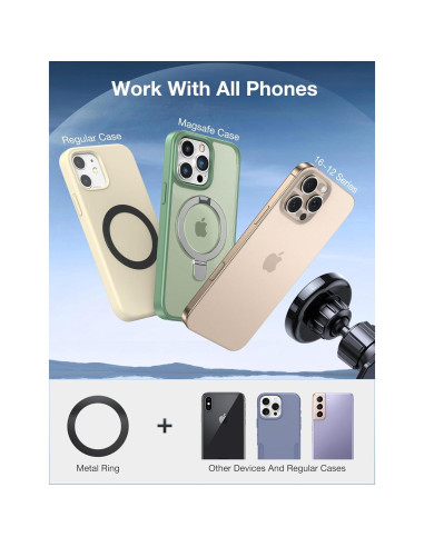 Soporte de Coche MagSafe AKESEPE para iPhone 16/15/14/13