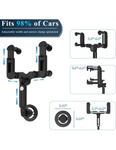Soporte Magnético para Teléfono en Espejo Retrovisor JDHDL 2