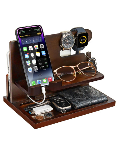 Estación de Acoplamiento de Madera Pinzoveno Marrón