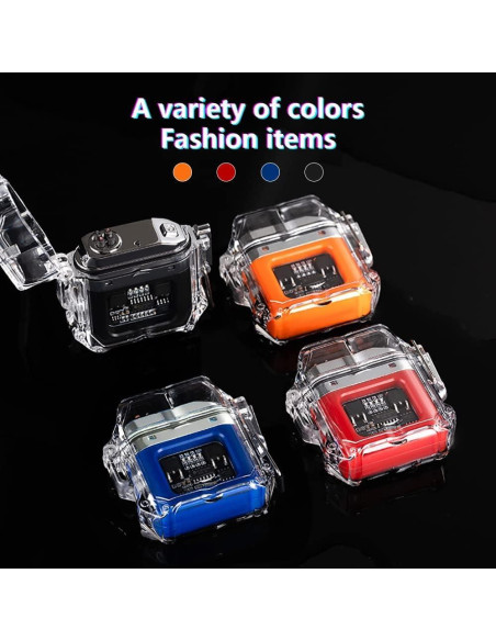 Encendedor Eléctrico GADATOP Doble Arco Recargable Naranja