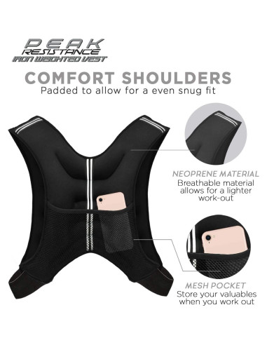 Chaleco con Peso Aduro Sport 5.44 KG para Entrenamiento