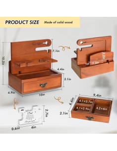 Estación de Acoplamiento de Madera COZYYROME con Cajón 2