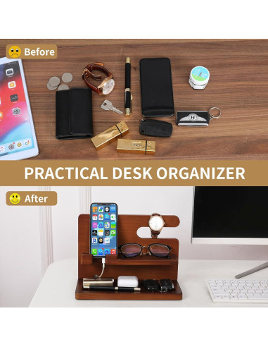 Estación de Acoplamiento de Madera YSangift para Teléfonos