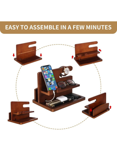 Estación de Acoplamiento de Madera YSangift para Teléfonos