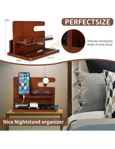 Estación de Acoplamiento de Madera YSangift para Teléfonos