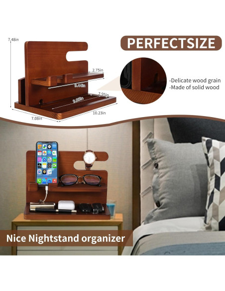 Estación de Acoplamiento de Madera YSangift para Teléfonos