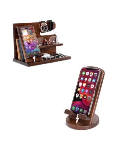 Estación de Carga y Organizador de Madera TESLYAR