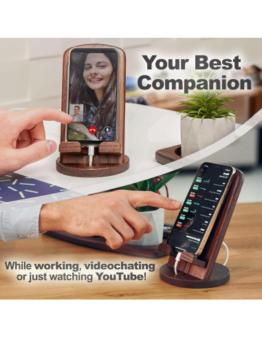 Estación de Carga y Organizador de Madera TESLYAR