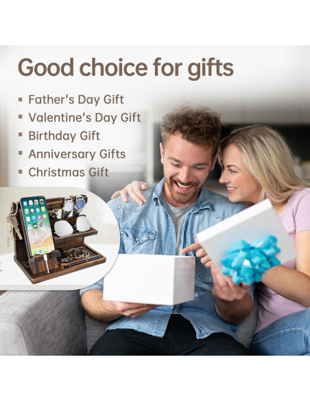 Organizador de Mesita de Noche Iswabard con Carga Madera 25x14x17.5cm