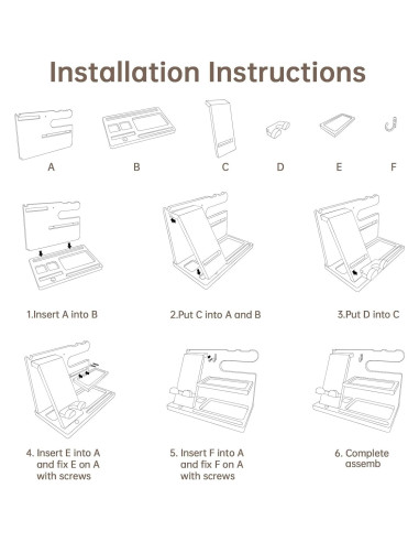 Organizador de Mesita de Noche Iswabard con Carga Madera 25x14x17.5cm
