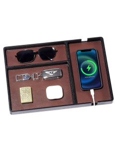 Bandeja Organizadora de Madera ProCase para Hombres - Negro