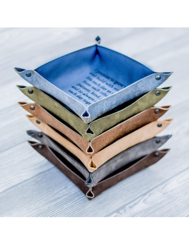 Bandeja de Cuero Personalizada 16,5 cm - Regalo Aniversario