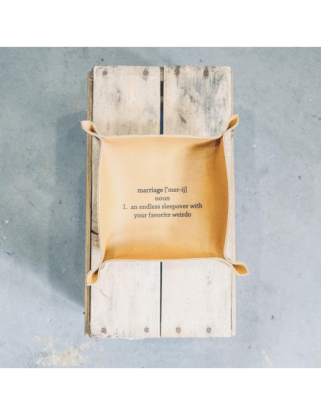 Bandeja de Cuero Personalizada 16,5 cm - Regalo Aniversario