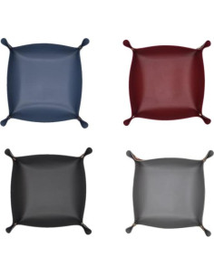 Juego de 4 bandejas de valet de cuero PU SUSU BLOCK 25x25cm 2