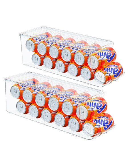 Organizador de Latas SCAVATA 2 Paquetes 12 Latas Transparente