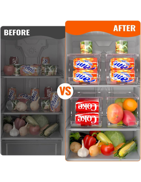 Organizador de Latas SCAVATA 2 Paquetes 12 Latas Transparente