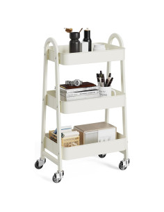 Carro Rodante de 3 Niveles OLIXIS Metal Blanco