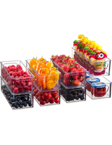 Juego de 8 Contenedores Organizadores Apilables Seseno 10L