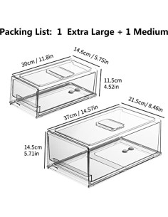 Organizadores de Despensa YekouMax 2 Pack Extra Grande y Mediana 2