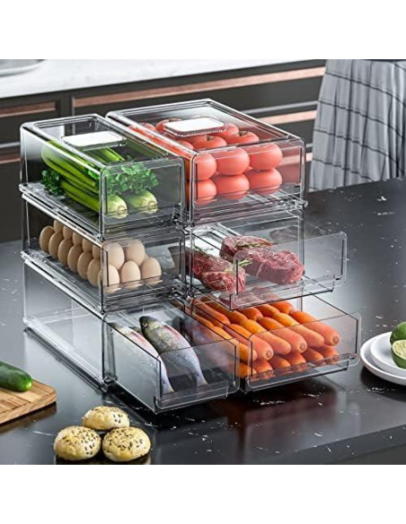 Organizadores de Despensa YekouMax 2 Pack Extra Grande y Mediana Organizadores de Despensa YekouMax 2 Pack Extra Grande y Mediana