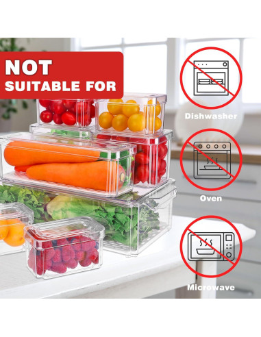 Organizadores de Refrigerador Moretoes Set de 8 Apilables