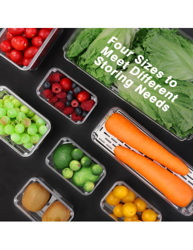 Organizadores de Refrigerador Moretoes Set de 8 Apilables