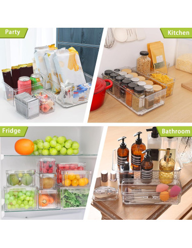 Organizadores de Refrigerador Moretoes Set de 8 Apilables