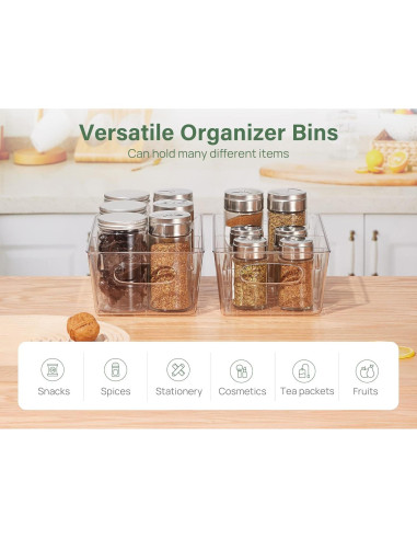 Organizadores de Refrigerador Kootek 4 Piezas Transparentes