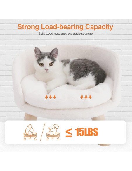 Cama Elevada BingoPaw para Mascotas Redonda 33 cm