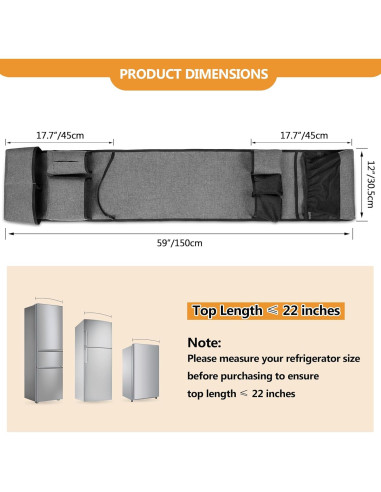 Organizador de Mini Nevera Rexmica Gris 149,86x30,48 cm