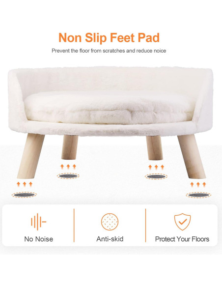 Cama Elevada BingoPaw para Mascotas Redonda 33 cm