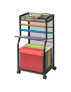 Carro de archivo rodante 3IngSeagulls 5 niveles marrón