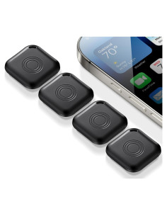 AirTags 4 Pack Rastreador Bluetooth Apple iOS 14.6+ Negro