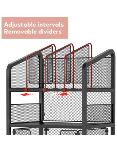 Carro de Archivo Rodante Huxitocan 4 Niveles Negro