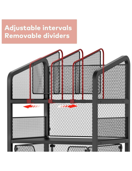 Carro de Archivo Rodante Huxitocan 4 Niveles Negro Carro de Archivo Rodante Huxitocan 4 Niveles Negro