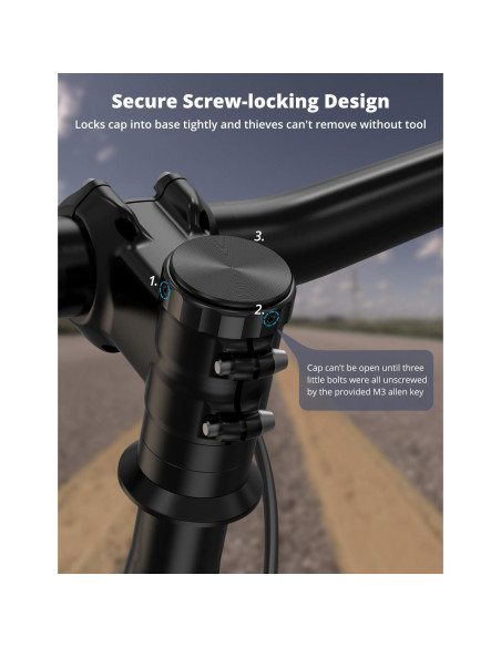 Soporte Oculto para AirTag Bicicleta Supmega IP67 Negro