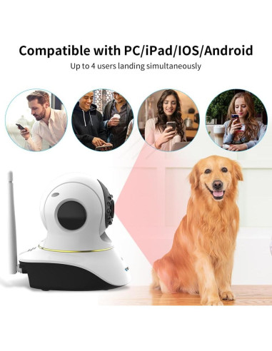 Cámara para Mascotas VSTARCAM C38S-P 3MP WiFi con Láser