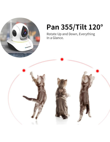Cámara para Mascotas VSTARCAM C38S-P 3MP WiFi con Láser