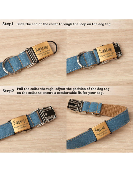 Etiquetas de Identificación Mascotas Anavia Acero Inoxidable S/M Negro