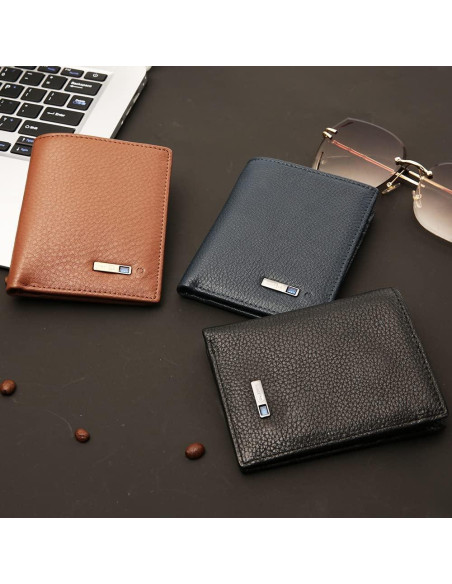 Billetera Bluetooth Anti-Pérdida Donmia Azul Minimalista