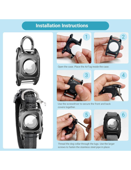 Soporte para Collar de Perro VersoraX AirTag Impermeable