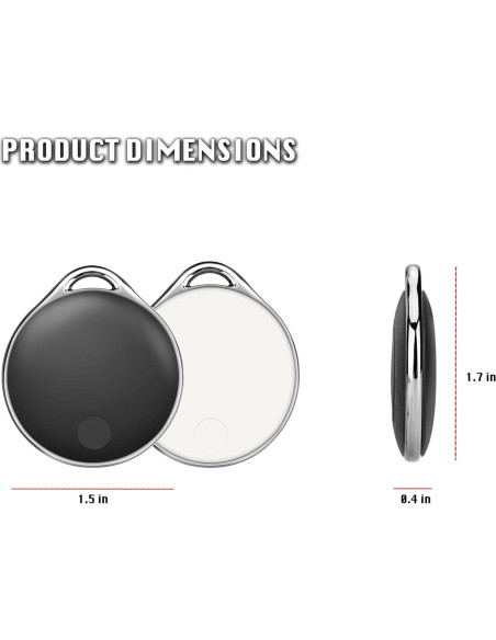 Localizador Bluetooth LINKSTYLE NIJITAG 2-Pack Gris Carbón