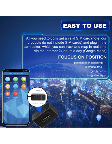 Localizador GPS Magnético Mini Zeerkeer TK913 Antirrobo