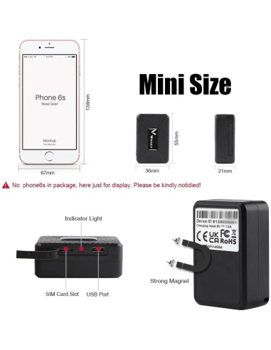 Localizador GPS Magnético Mini Zeerkeer TK913 Antirrobo