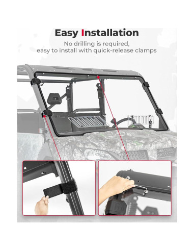 Parabrisas Frontal Ventilado KEMIMOTO para CFMOTO UFORCE 1000