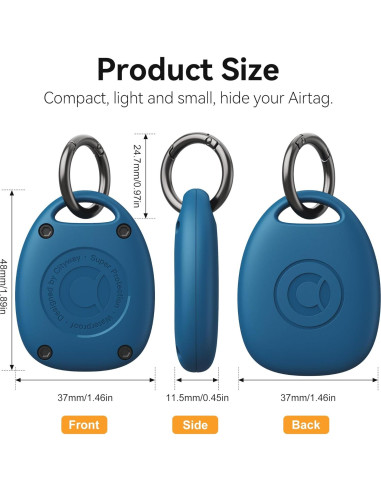 Soporte para llavero AirTag CITYWAY 4 Pack Impermeable IPX8