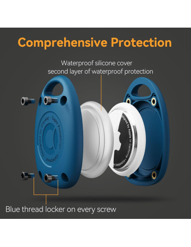 Soporte para llavero AirTag CITYWAY 4 Pack Impermeable IPX8